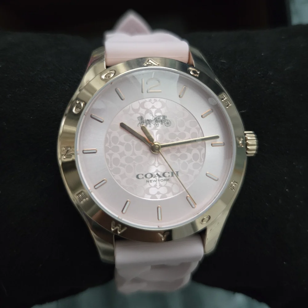Coach Pink and Gold Women's Watch - Picture 2 of 11